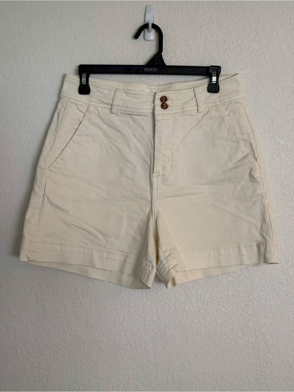 bohme High Waist Cream Women's Shorts 27